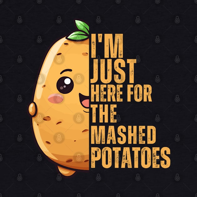 I'm Just Here For The Mashed Potatoes Cute chrismas Food by click2print